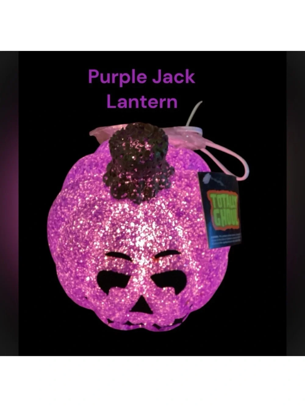 Purple Pumpkin Lighted Jack-o’-lantern